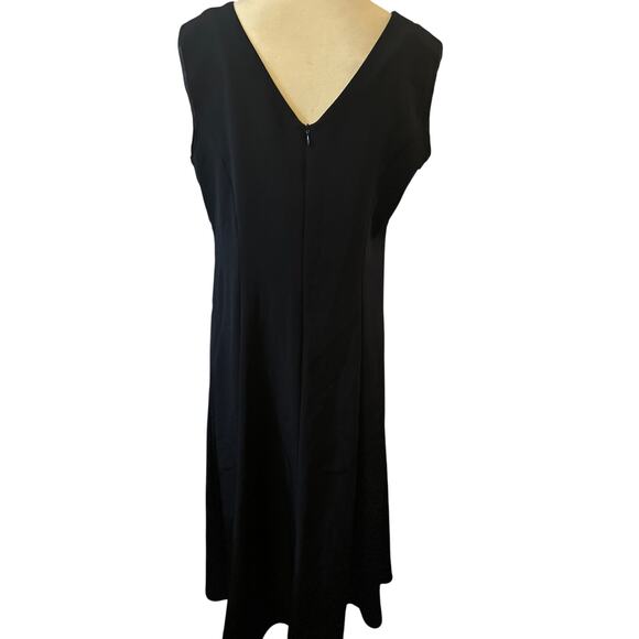 Maya Brooke Knee Length Sequin Sleeveless Cocktail Dress, Size 8, Midnight Blue - Picture 5 of 6